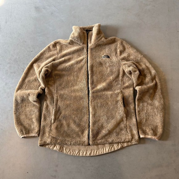 Jackets & Blazers - The north face women's outmeal colored fuzzy zip up fleece